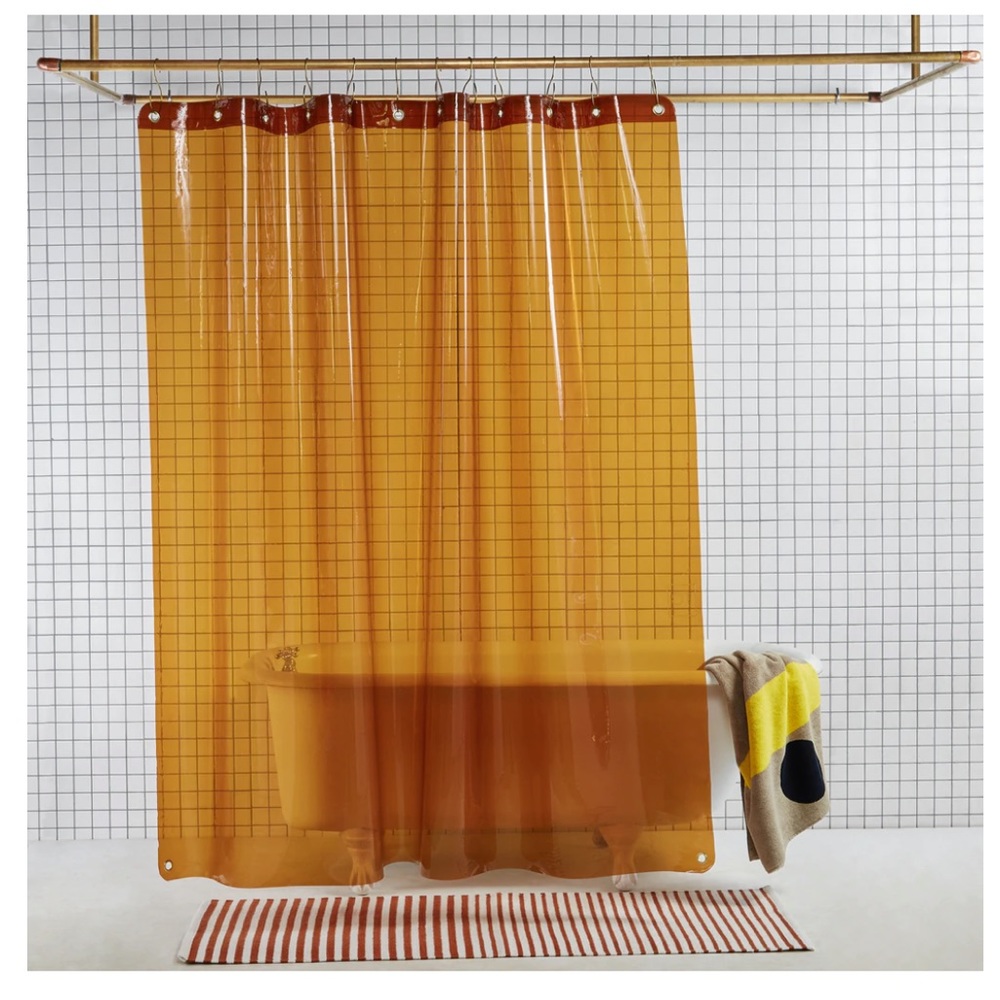 Quiet Town Home Sun Shower Curtain in Honey : New in Original Packaging